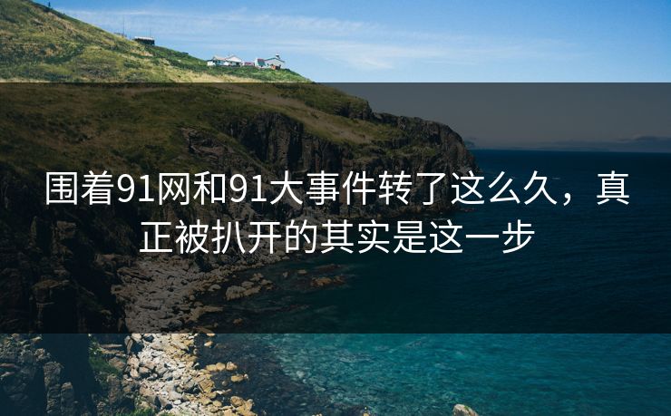 围着91网和91大事件转了这么久，真正被扒开的其实是这一步