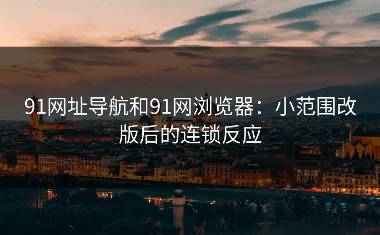 91网址导航和91网浏览器：小范围改版后的连锁反应